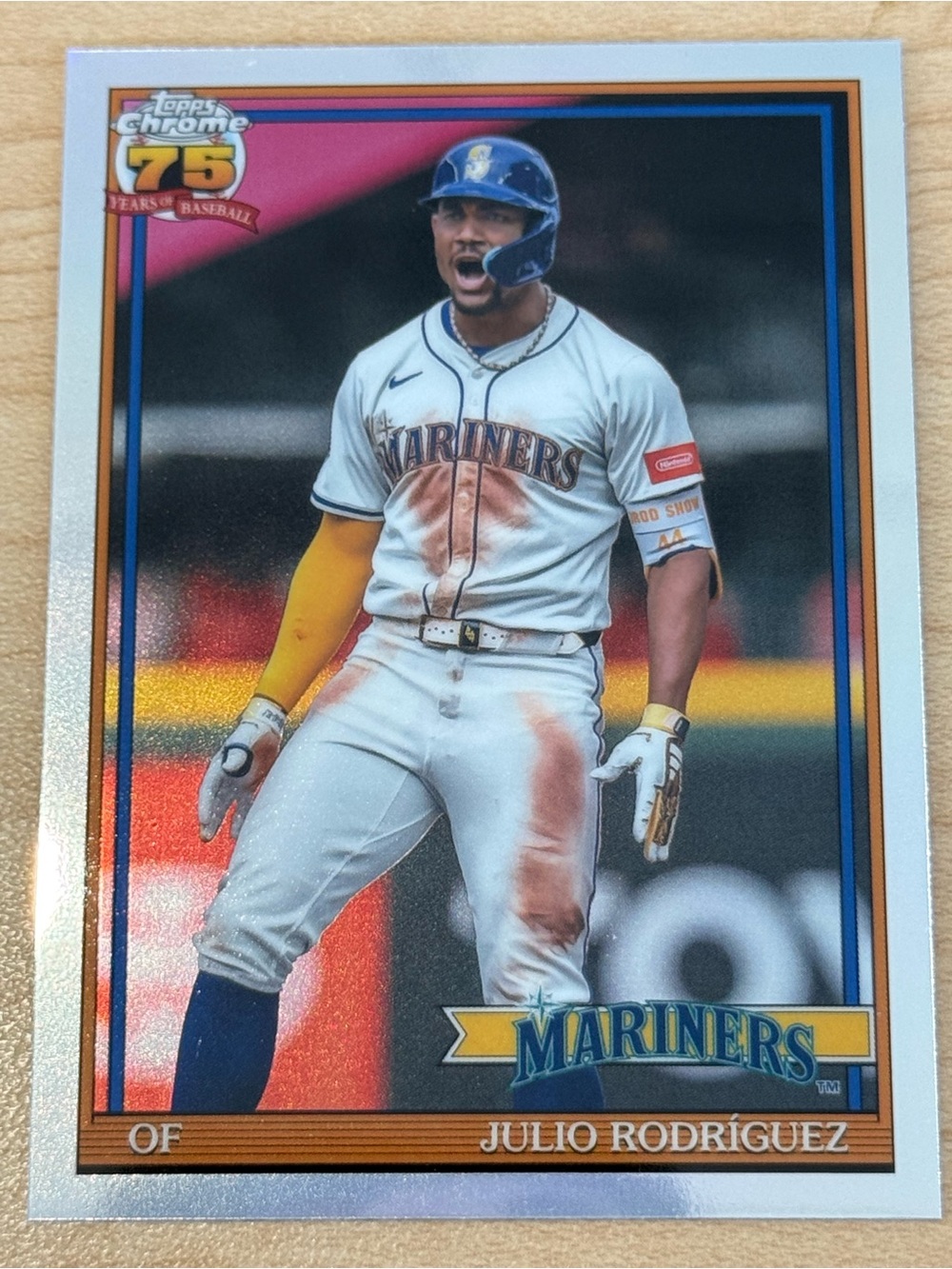 2026 Topps Chrome Julio Rodriguez 1991 Variation Refractor SP #91CB-13 Mariners